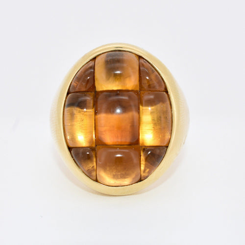 Bague 53 POMELLATO - Bague Mosaïco Or et Citrines 58 Facettes 140