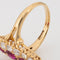 Bague 52 Bague victorienne en or jaune, diamant et rubis de Birmanie 58 Facettes G13947