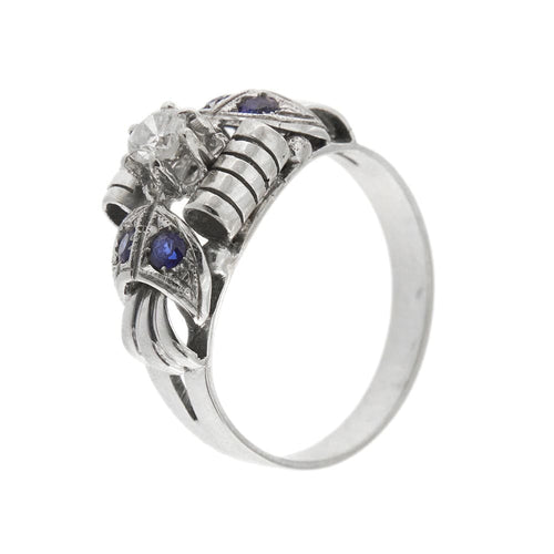 Bague Bague avec saphirs et diamants 58 Facettes 30533