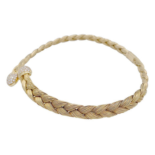 Collier Collier vintage or jaune et diamants. 58 Facettes 32327