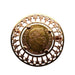 Broche Broche en Or 24 Carats Montée sur Dix Francs Napoléon III 58 Facettes