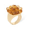 Bague 54 Bague articulée en citrine briolette, or 14 carats, bijou cocktail en forme de fleur 58 Facettes G13887
