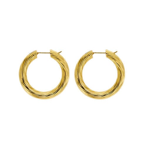 Boucles d'oreilles Boucles d'oreilles créoles en or jaune 58 Facettes 38302