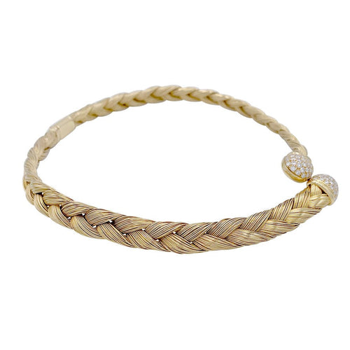 Collier Collier vintage or jaune et diamants. 58 Facettes 32327