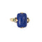 Bague Bague Art déco vintage en lapis-lazuli émaillé, or jaune 14 carats, taille 6,25, bijoux fins 58 Facettes G14043