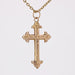 Pendentif Croix ancienne or rose ciselé 58 Facettes CVP137