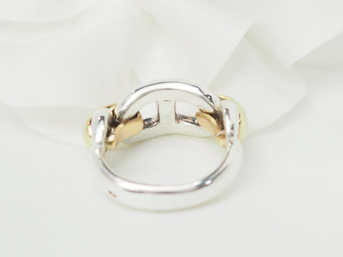 Bague 52 Bague Hermès Chaîne d'Ancre en or et argent 58 Facettes 33489