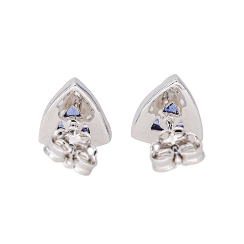 Boucles d'oreilles Boucles d'oreilles Puces Or blanc Tanzanite, Diamant 58 Facettes 4423606RV