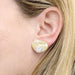 Earrings Modernist earrings in yellow gold, diamonds. 58 Facettes 33617