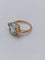 Bague 54 Bague vintage aigue-marine coussin et diamants en or rose 18k 58 Facettes