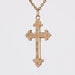 Pendentif Croix ancienne or rose ciselé 58 Facettes CVP137