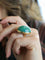 Bague 53 Bague cocktail vintage or jaune amazonite 64 ct 58 Facettes 1087.27