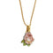 Collier Collier avec rose émaillée 58 Facettes 33328