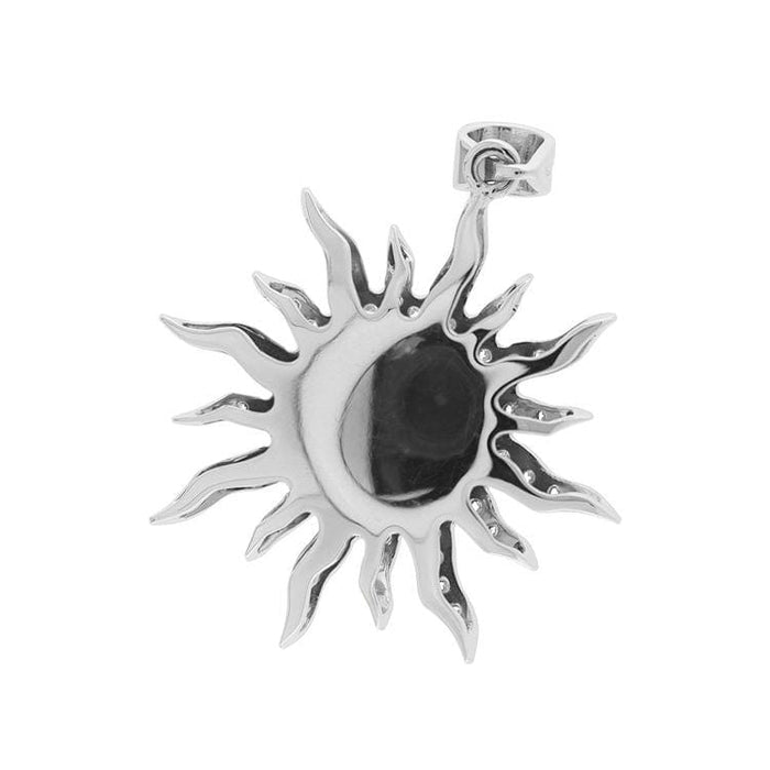 Pendentif Pendentif soleil en or blanc avec perle de Tahiti et diamants 58 Facettes G3585