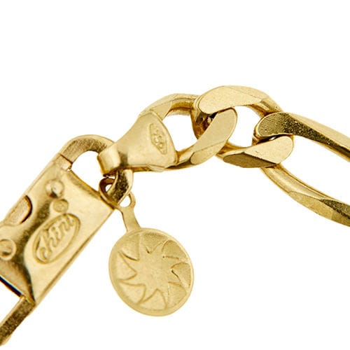 Collier Collier à maillons Figaro en or jaune 58 Facettes 37411