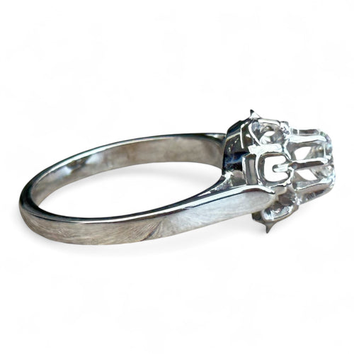 Bague 49 Solitaire diamant en or et platine 58 Facettes 225