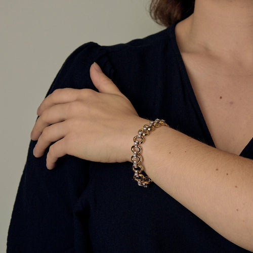 Bracelet Bracelet en Or jaune & blanc 18k 58 Facettes LEN1777