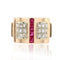 Bague 52 Bague tank diamants et rubis calibrés 58 Facettes 21-285-52