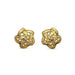 Earrings Vintage yellow gold textured diamond earrings 58 Facettes