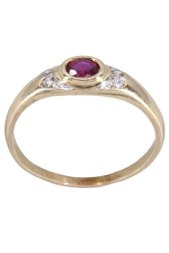 Bague 52 Bague jonc rubis et diamants 58 Facettes 084901