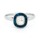 Bague 53 Diamond Sapphire Platinum Halo Ring 58 Facettes 38D54FF352D5479DBFF158C1A31D0550
