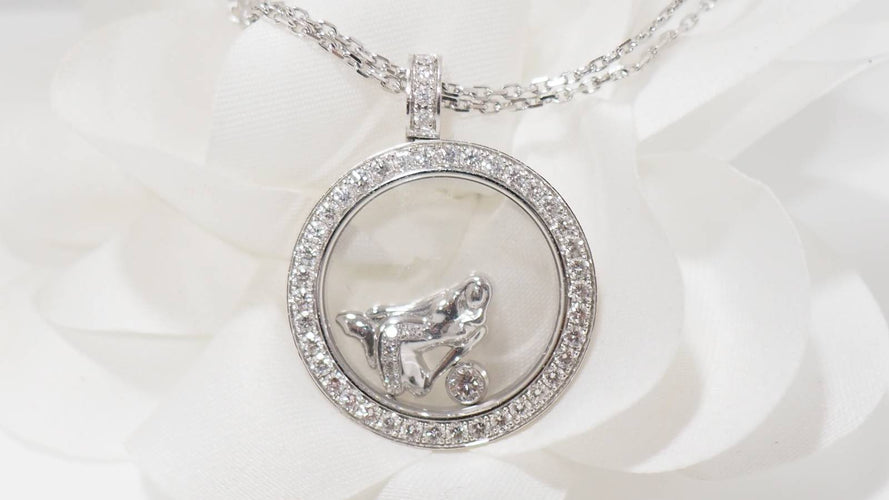 Collier Collier Chopard "happy Diamonds" en or blanc et diamants 58 Facettes 32004