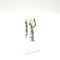 Boucles d'oreilles dormeuse or jaune, platine et diamants