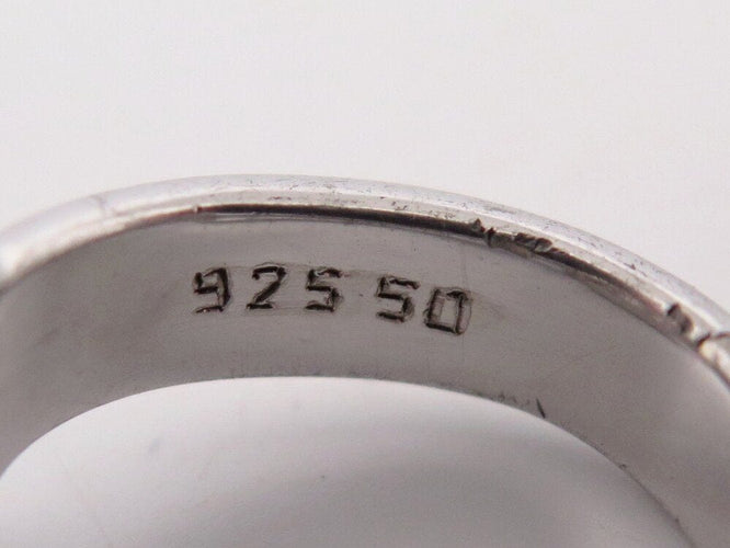 Bague 50 vintage bague HERMES en or blanc & argent sertie 12 diamants 58 Facettes 264288