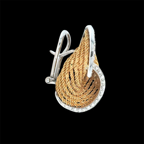 Boucles d'oreilles Boucles d'oreilles à clip en or et diamants Harpo's Italia 58 Facettes