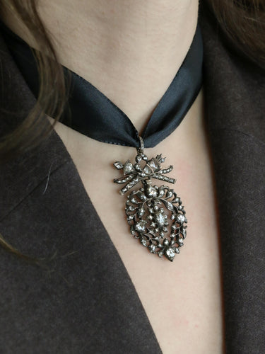 Pendentif Pendentif ancien cœur flamand diamants taille rose 58 Facettes 1113.6