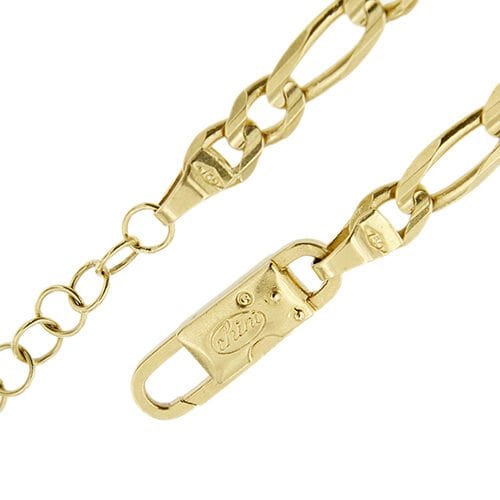 Collier à maillons figaro en or jaune Chini