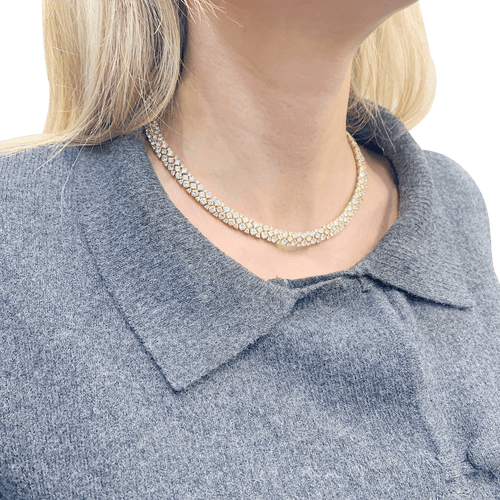 Collier Collier "Rivière" or jaune, diamants. 58 Facettes 34168