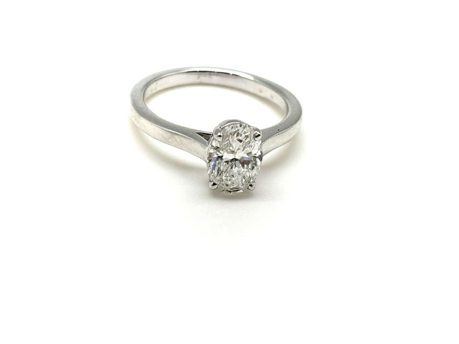 Bague 52 Bague solitaire diamant ovale 1,35ct 58 Facettes M8865