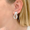 Boucles d'oreilles Boucles d'oreilles or blanc, diamants. 58 Facettes 34705