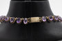 Collier Collier rivière ancien avec améthystes ovales facettées en argent doré 58 Facettes 11718