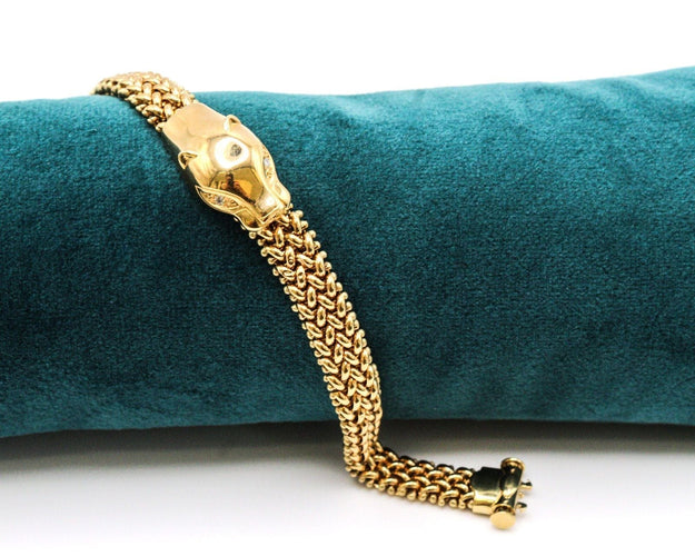 Bracelet or jaune panthère