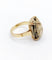 Bague 53.5 Bague cocktail vintage or jaune et scarabée égyptien en pierre dure 58 Facettes A05339