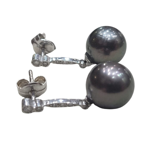 Boucles d'oreilles Boucles d'oreilles - Boucles d'oreilles en perles de Tahiti, or blanc 18 carats et diamants 58 Facettes T163