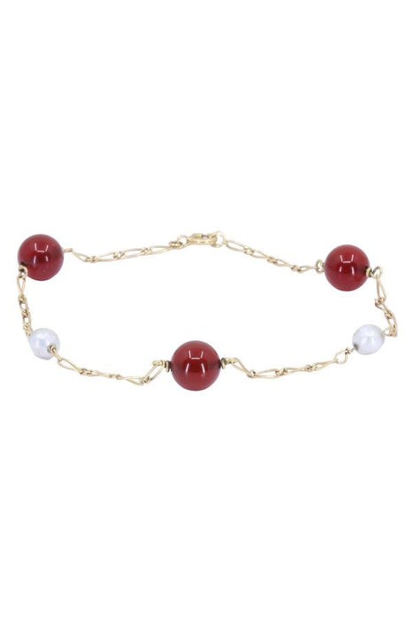 Bracelet perles et cornalines
