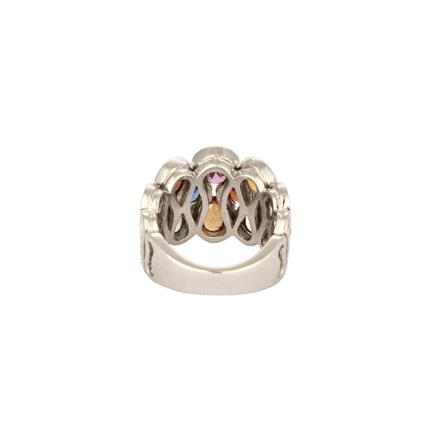 Bague or blanc TUTTI FRUTTI