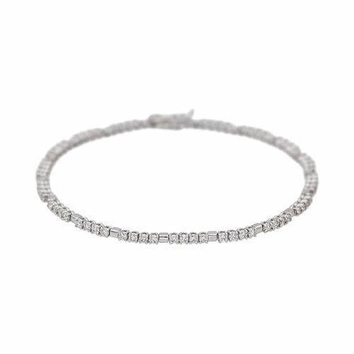Bracelet Tennis Or blanc Diamant
