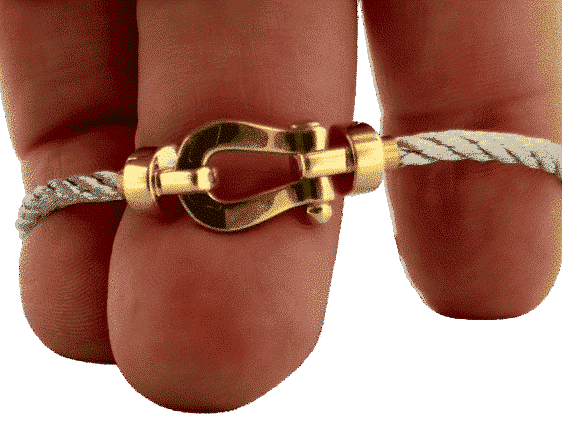 Bracelet Bracelet Fred Force 10 PM or jaune et acier 58 Facettes