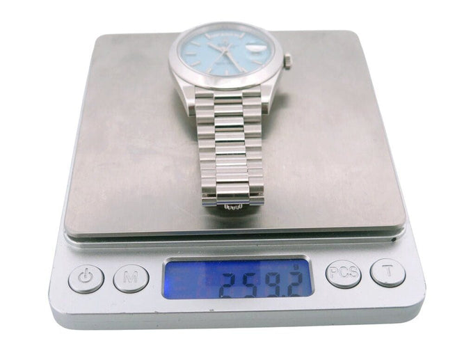 Montre montre ROLEX day date platinium 228206 40mm automatique 2021 +boite 58 Facettes 268099