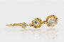 Boucles d'oreilles pendantes en or avec diamants d'environ 1,00 ct, France, milieu du XXe siècle