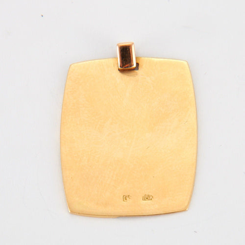 Pendentif Médaille Or Jaune Vintage Vierge Marie 58 Facettes