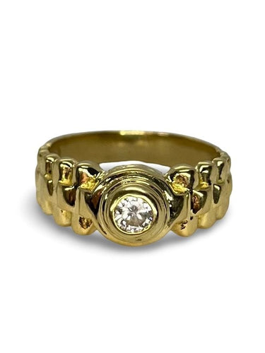 Bague 53 Bague or jaune et diamant 0,15 ct 58 Facettes 00077001