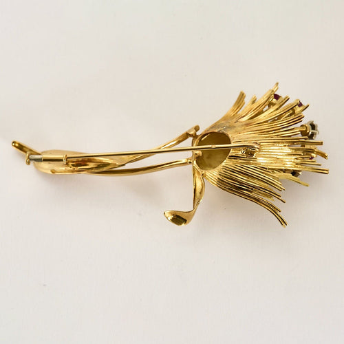 Broche Broche Chardon en or jaune 58 Facettes ALE4065