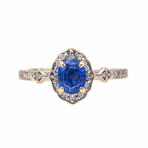 Bague 54 Bague  Or jaune Saphir, Diamant 58 Facettes 3951663CN