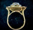 Bague 59 Bague en or blanc et jaune sertie de 1,80 carats de diamants 58 Facettes