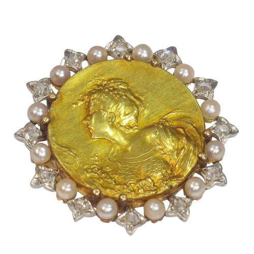 Broche Élégance vintage : un aperçu de la Belle Époque dans une broche 58 Facettes 21295-0015